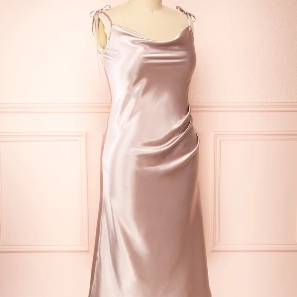 Ladivine By Cinderella Divine Elyse Rose Midi Satin Dress size XS